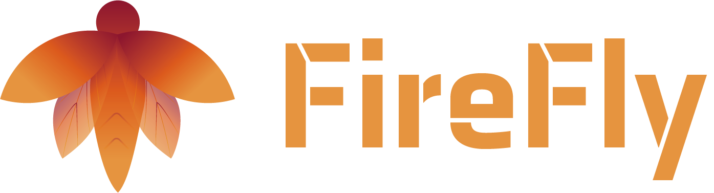 FireFly symbolet og logo tekst ved siden af til højre